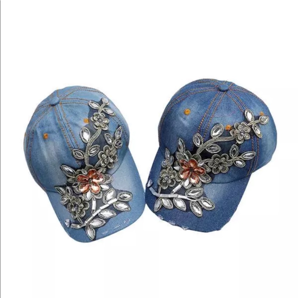 ♨️SALE <LAST>Distressed Denim Baseball Caps Hats - Picture 2 of 5